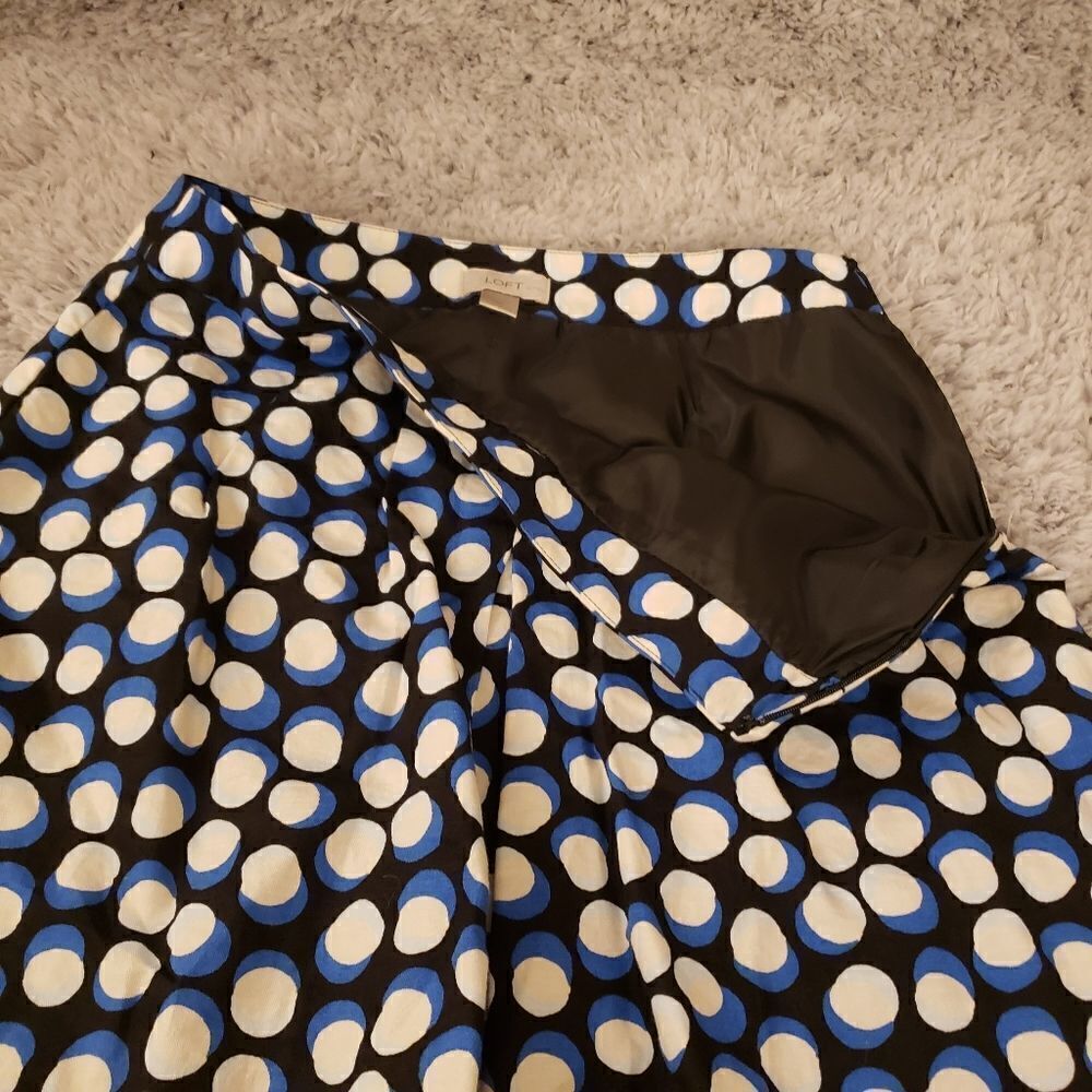 Loft Dot Pattern Fully Lined Skirt - image 5